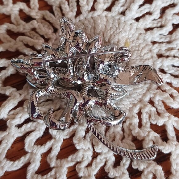 Adorable Deep Blue Bouquet Wrapped in a Rhinestone "Ribbon" - Picture 3 of 5